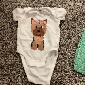 3/$20 Newborn Yorkie Onesie